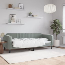 VidaXL Sofa z funkcją spania, jasnoszara, 80x200 cm, obita aksamitem Lumarko!