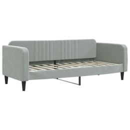 VidaXL Sofa z funkcją spania, jasnoszara, 80x200 cm, obita aksamitem Lumarko!