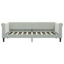 Sofa z funkcją spania, jasnoszara, 90x190 cm, obita aksamitem Lumarko!