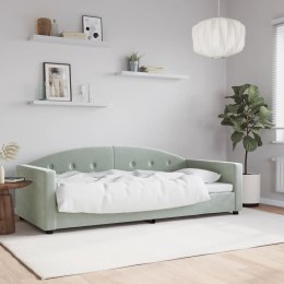 VidaXL Sofa z funkcją spania, jasnoszara, 90x200 cm, aksamit Lumarko!