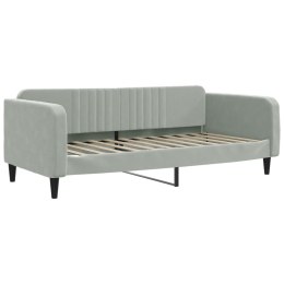VidaXL Sofa z funkcją spania, jasnoszara, 90x200 cm, obita aksamitem Lumarko!