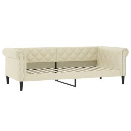 VidaXL Sofa z funkcją spania, kremowa, 80x200 cm, obita sztuczną skórą Lumarko!