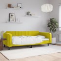 Sofa z funkcją spania, żółta, 100x200 cm, obita aksamitem Lumarko!