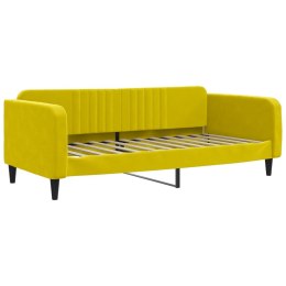 VidaXL Sofa z funkcją spania, żółta, 100x200 cm, obita aksamitem Lumarko!