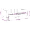 VidaXL Sofa z funkcją spania, żółta, 100x200 cm, obita aksamitem Lumarko!