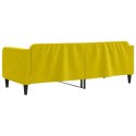 Sofa z funkcją spania, żółta, 80x200 cm, obita aksamitem Lumarko!