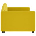 VidaXL Sofa z funkcją spania, żółta, 80x200 cm, obita aksamitem Lumarko!