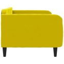 Sofa z funkcją spania, żółta, 90x200 cm, obita aksamitem Lumarko!