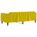 VidaXL Sofa z funkcją spania, żółta, 90x200 cm, obita aksamitem Lumarko!