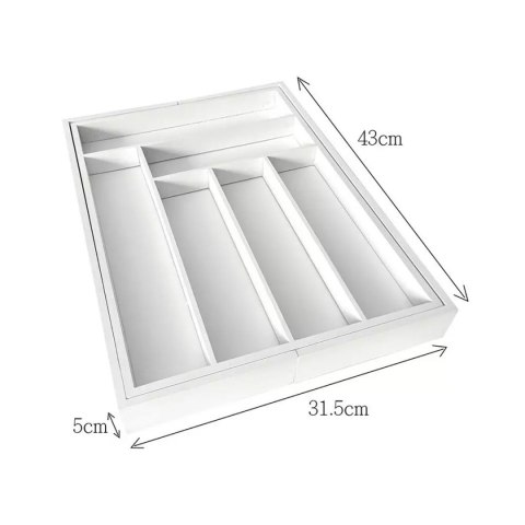 WKŁAD BAMBUSOWY DO SZUFLADY KINGHOFF KH-1748 biały Lumarko! XXX