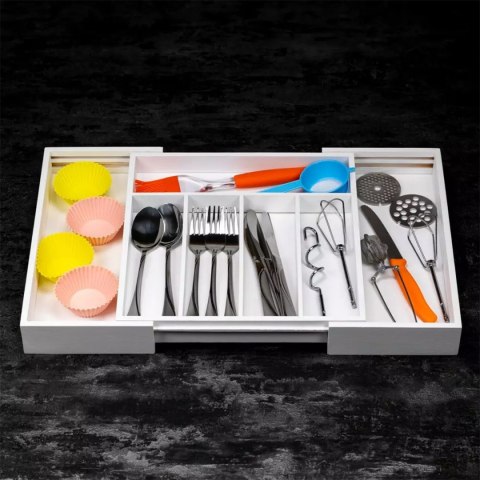 WKŁAD BAMBUSOWY DO SZUFLADY KINGHOFF KH-1746 biały Lumarko!