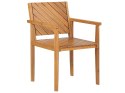 Zestaw 6 krzeseł ogrodowych drewno akacjowe BARATTI Lumarko!