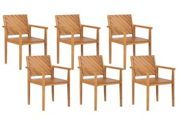 Zestaw ogrodowy drewno akacjowe stół i 6 krzeseł BARATTI Lumarko!