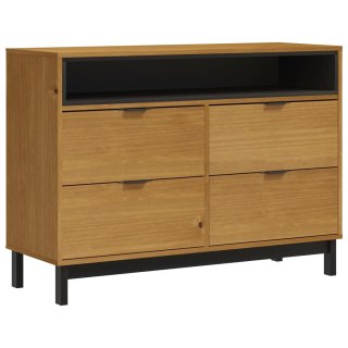 Komoda FLAM, 110x40x80 cm, lite drewno sosnowe Lumarko!