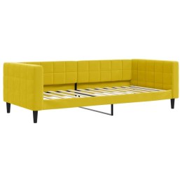 Sofa z funkcją spania, żółta, 90x200 cm, obita aksamitem Lumarko!