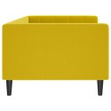 Sofa z funkcją spania, żółta, 90x200 cm, obita aksamitem Lumarko!