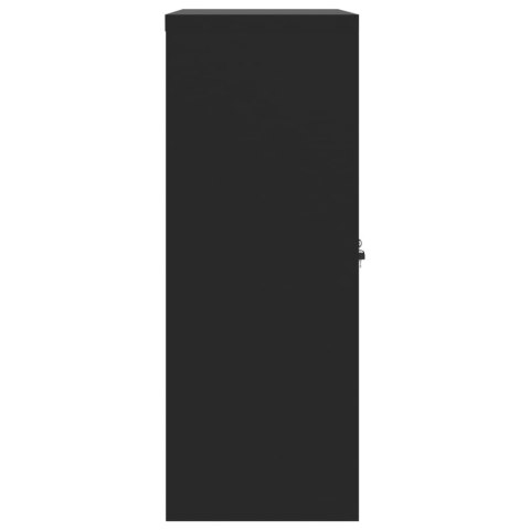 Szafka na dokumenty, czarna, 90x40x105 cm, stalowa Lumarko!