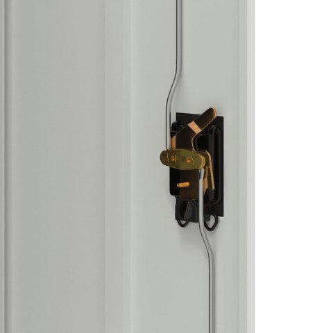 Szafka na dokumenty, jasnoszara, 90x40x105 cm, stalowa Lumarko!