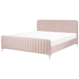 Łóżko welurowe 180 x 200 cm różowe LUNAN Lumarko!