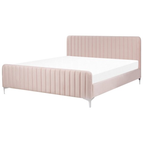 Łóżko welurowe 180 x 200 cm różowe LUNAN Lumarko!