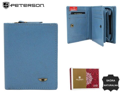 Skórzany portfel damski średnich rozmiarów — Peterson Lumarko!