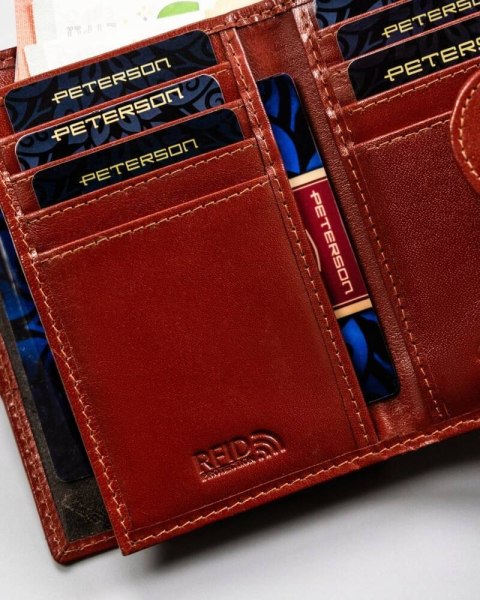 Skórzany, Średni Portfel Damski Na Zatrzask Lumarko!