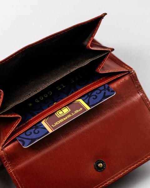 Skórzany, Średni Portfel Damski Na Zatrzask Lumarko!