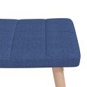 Fotel bujany z podnóżkiem, niebieski, obity tkaniną Lumarko!