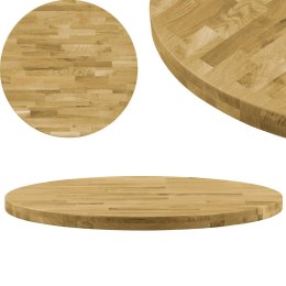 Okrągły blat do stolika z litego drewna dębowego, 44 mm, 400 mm Lumarko!