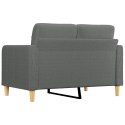 Sofa 2-osobowa, ciemnoszara, 120 cm, tapicerowana tkaniną Lumarko!