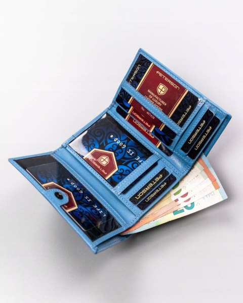 Elegancki portfel damski ze skóry naturalnej — Peterson Lumarko!