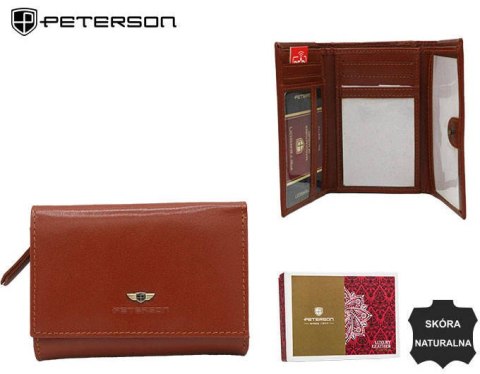 Elegancki portfel damski ze skóry naturalnej — Peterson Lumarko!