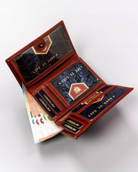 Elegancki portfel damski ze skóry naturalnej — Peterson Lumarko!