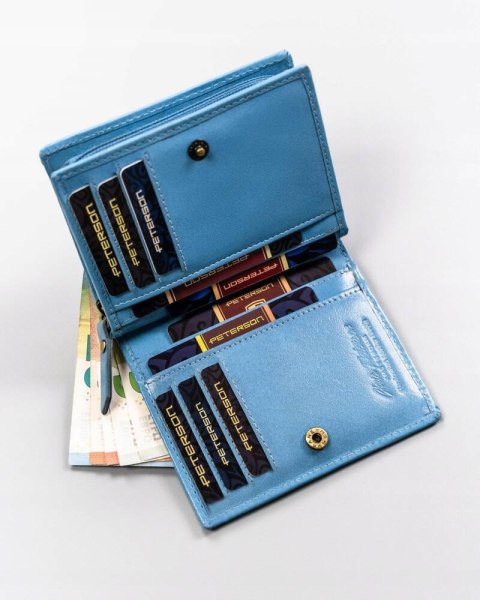 Skórzany portfel damski średnich rozmiarów — Peterson Lumarko!