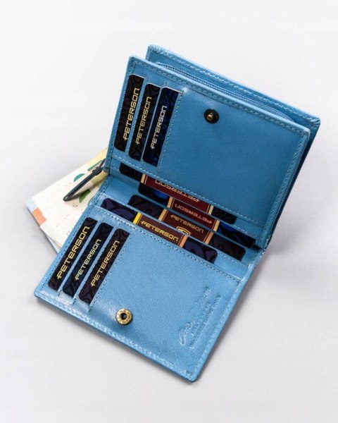 Skórzany portfel damski średnich rozmiarów — Peterson Lumarko!