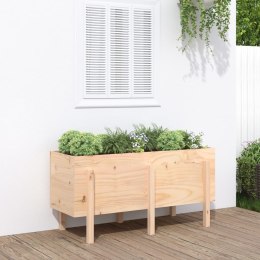 Donica ogrodowa na nóżkach, 121x50x57 cm, lite drewno sosnowe Lumarko!