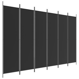 Parawan 6-panelowy, czarny, 300x200 cm, tkanina Lumarko!