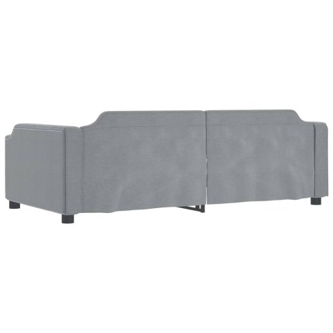 Sofa z funkcją spania, jasnoszara, 90x190 cm, obita tkaniną Lumarko!