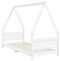 Rama łóżka dla dzieci, biała, 80x200 cm, drewno sosnowe Lumarko!