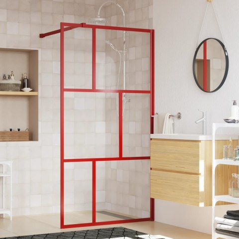Ścianka prysznicowa przezroczyste szkło ESG czerwona 115x195 cm Lumarko!