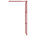 Ścianka prysznicowa przezroczyste szkło ESG czerwona 115x195 cm Lumarko!