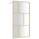 Ścianka prysznicowa, przezroczyste szkło ESG, złota, 115x195 cm Lumarko!