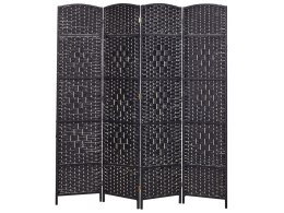 4-panelowy składany parawan pokojowy 178 x 163 cm czarny LAPPAGO Lumarko!