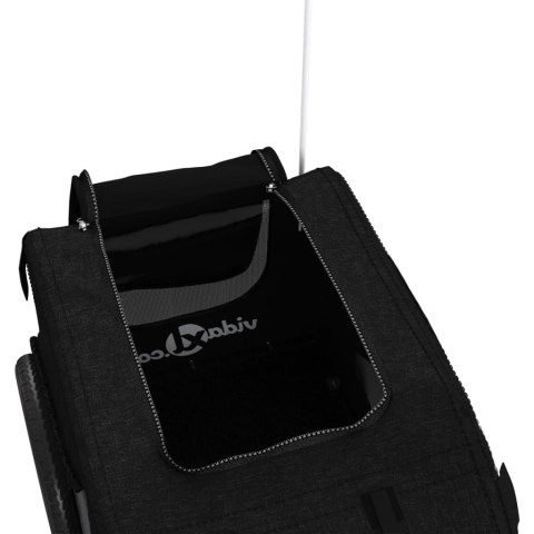 Przyczepka rowerowa dla psa, czarna, tkanina Oxford i żelazo Lumarko!