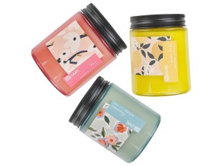 3 świeczki zapachowe sojowe róża/owoc kaki/melisa FRUITY BLOOM
