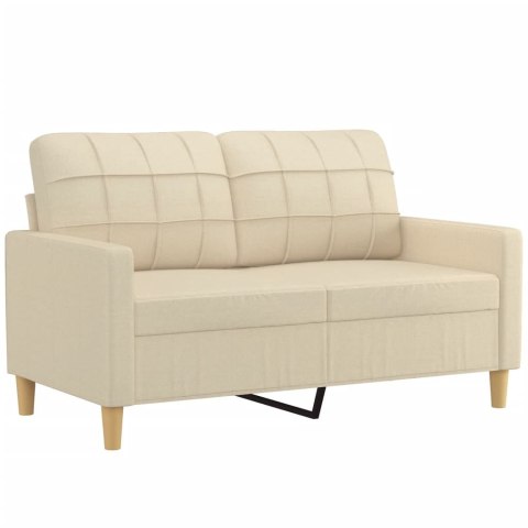 2-osobowa sofa, kremowa, 120 cm, tapicerowana tkaniną Lumarko!