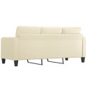 3-osobowa sofa, kremowa, 180 cm, sztuczna skóra Lumarko!