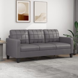 3-osobowa sofa, szara, 180 cm, sztuczna skóra Lumarko!