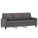 3-osobowa sofa, szara, 180 cm, sztuczna skóra Lumarko!