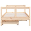 Rama łóżka dziecięcego z szufladami, 80x160 cm, drewno sosnowe Lumarko!